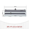 Pat multifunctional pentru o persoana, 90x200 cm, Vindas, Inter Link, lemn, alb