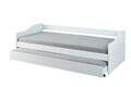 Pat multifunctional pentru o persoana cu spatiu de depozitare/pat suplimentar, 90x200 cm, Leonie 23, Inter Link, lemn, alb