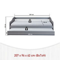 Pat multifunctional pentru o persoana, 90x200 cm, Leonie 23, Inter Link, lemn, gri