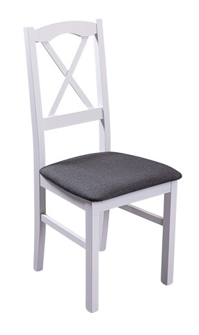 Set 2 scaune Zofia, Inter Link, 43x40x94 cm, lemn, alb/antracit