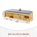 Pat multifunctional pentru camera copilului, 90x200 cm, Claas, Inter Link, lemn, natur