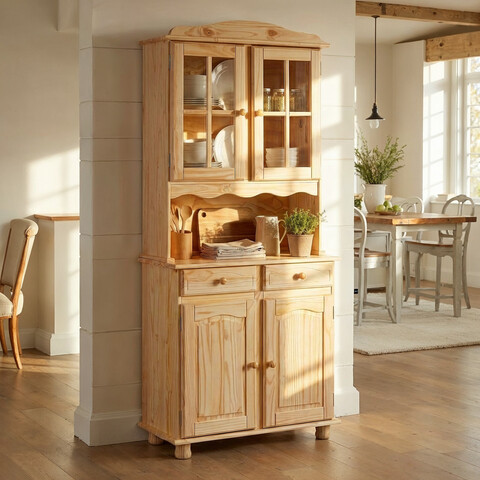 Bufet Alicante, Inter Link, 88x32-43x197 cm, lemn, natur