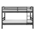 Pat supraetajat pentru camera copilului, 90x200 cm, Lavius, Inter Link, lemn, gri