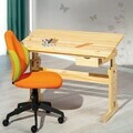 Birou reglabil pe inaltime Julia, Inter Link, 109x55x63-96 cm, lemn, natur