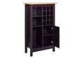 Dulap pentru sticle de vin Helina, Inter Link, 76.8x33x124.4 cm, MDF, negru/natur