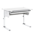 Birou pentru copii reglabil pe inaltime Studare, Inter Link, 110x68x55-78 cm, MDF, alb/gri