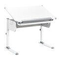 Birou pentru copii reglabil pe inaltime Studare, Inter Link, 110x68x55-78 cm, MDF, alb/gri