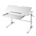 Birou pentru copii reglabil pe inaltime Frederik, Inter Link, 100x60x56-76 cm, metal, alb