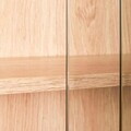 Raft de perete Artisario, Inter Link, 80x10x60 cm, MDF/sticla, oak