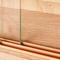 Raft de perete Artisario, Inter Link, 80x10x60 cm, MDF/sticla, oak