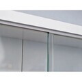Raft de perete Compilati, Inter Link, 80x10x60 cm, lemn/sticla, alb