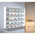 Raft de perete Compilati, Inter Link, 80x10x60 cm, lemn/sticla, alb