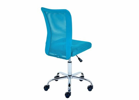 Scaun de birou pentru copii Bonnie, Inter Link, 43x42x88-98 cm, rotativ, metal/poliuretan, turcoaz