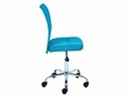 Scaun de birou pentru copii Bonnie, Inter Link, 43x42x88-98 cm, rotativ, metal/poliuretan, turcoaz