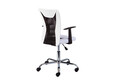 Scaun de birou pentru copii Donny, Inter Link, 55x54.5x85-95 cm, rotativ, metal/poliuretan, alb/negru