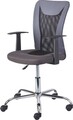 Scaun de birou pentru copii Donny, Inter Link, 55x54.58x85-95 cm, rotativ, metal/poliuretan, gri/negru