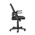 Scaun de birou pentru copii Jilli, Inter Link, 47x50x90-99 cm, rotativ, plastic/poliester, negru