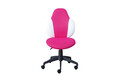 Scaun de birou pentru copii Jessi, Inter Link, 52x56x94-103.5 cm, rotativ, plastic/poliester, roz/alb