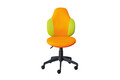 Scaun de birou pentru copii Jessi, Inter Link, 52x56x94-103.5 cm, rotativ, plastic/poliester, portocaliu/verde