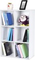 Biblioteca cu 6 compartimente, Vasagle, 65.5x30.5x97.5 cm, PAL, alb