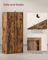 Biblioteca cu 6 compartimente, Vasagle, 50x24x106 cm, PAL, maro rustic