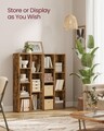 Biblioteca cu 6 compartimente, Vasagle, 50x24x106 cm, PAL, maro rustic