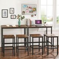 Masa de bar Alinru Industrial, Vasagle, 100x40x90 cm, PAL/fier, maro rustic