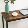 Masa de bar Alinru Industrial, Vasagle, 100x40x90 cm, PAL/fier, maro rustic