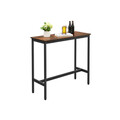Masa de bar Alinru Industrial, Vasagle, 100x40x90 cm, PAL/fier, maro rustic