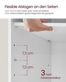 Bancheta cu pantofar, Vasagle, 9 compartimente, 104x30x48 cm, PAL, alb/gri