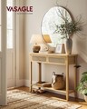 Consola cu sertare Boho Style, Vasagle, 100x30x80 cm, PAL/MDF, bej