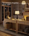 Consola cu sertare Boho Style, Vasagle, 100x30x80 cm, PAL/MDF, bej