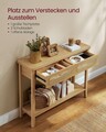 Consola cu sertare Boho Style, Vasagle, 100x30x80 cm, PAL/MDF, bej