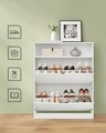 Pantofar cu 2 usi, Vasagle, 11-16 perechi pantofi, 80x24x102 cm, PAL/MDF, alb cloud