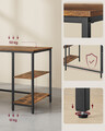 Birou, Vasagle Office, 140x60x76 cm, PAL/otel, maro rustic