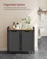 Cos de rufe cu doua compartimente, Vasagle, 73x33x72 cm, 2 x 46 L, MDF/tesatura Oxford, maro/gri