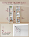 Biblioteca ingusta, Vasagle, 31.8x24x175 cm, PAL/MDF, alb cloud