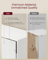 Biblioteca ingusta, Vasagle, 31.8x24x175 cm, PAL/MDF, alb cloud