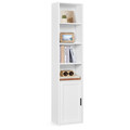 Biblioteca ingusta, Vasagle, 31.8x24x175 cm, PAL/MDF, alb cloud