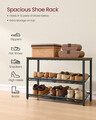 Pantofar cu 3 rafturi Industrial, 75x28x53 cm, PAL/otel, maro rustic