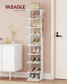 Pantofar ingust, Vasagle Slim, 9 perechi incaltaminte, 30x26.4x147 cm, PAL, alb mat
