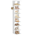 Pantofar ingust, Vasagle Slim, 9 perechi incaltaminte, 30x26.4x147 cm, PAL, alb mat