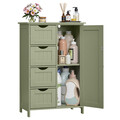 Dulap compact de baie cu 4 sertare, Vasagle, 55x30x82 cm, MDF/PAL, verde