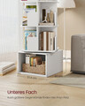 Biblioteca rotativa Custos, Vasagle, 40x40x124.5 cm, PAL/MDF, alb cloud