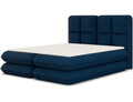 Pat tapitat cu lada depozitare, 160x200 cm, ELTAP, Tonila, lemn/poliester, albastru inchis
