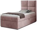 Pat tapitat cu lada depozitare, 90x200 cm, ELTAP, Riv-05, Rivia, lemn/poliester, roz