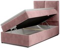 Pat tapitat cu lada depozitare, 90x200 cm, ELTAP, Riv-05, Rivia, lemn/poliester, roz