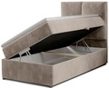 Pat tapitat cu lada depozitare, 90x200 cm, ELTAP, Riv-08, Rivia, lemn/poliester, bej