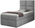 Pat tapitat cu lada depozitare, 90x200 cm, ELTAP, Riv-12, Rivia, lemn/poliester, gri