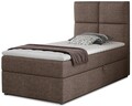 Pat tapitat cu lada depozitare, 90x200 cm, ELTAP, Riv-13, Rivia, lemn/poliester, maro